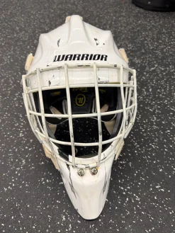 Used Warrior RF1PRO Senior Goalie Helmet/Mask White One Size