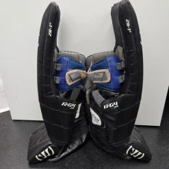 Used Warrior R/G4 +1 JR LEG PADS Goalie Leg Pads Junior Black 28"
