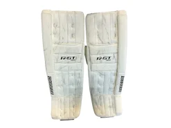 Used Warrior RIGUAL GT SR Goalie Leg Pads Senior White 37