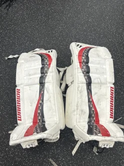 Used Warrior SWAGGER Goalie Leg Pads Senior White 31"
