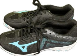 Used WAVE LYNX FH Cleats Black And Carolina Blue Senior 7
