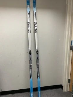 Used Whitewoods TRACKER Mens XC Ski/Binding Royal Blue And Chrome 205 cm