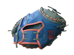 USED WILSON A2000 AUTISM SPEAKS DPCM BB/SB CATCHER'S RH THROW ROYAL BLUE 33