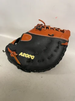 Used Wilson A2000 PRO-STOCK SC1620 BB/SB First Base LH Throw Brown And Black 12 1/2"