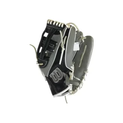 Used Wilson A10RF24IF12 RH Throw Fastpitch Gloves Grey 12"