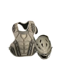 Used Wilson CATCHERS GEAR SET Catchers Chest Protector Grey Junior