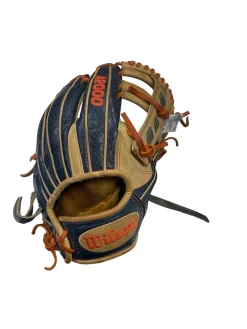 Used Wilson JA27 GM PRO STOCK BB/SB Glove RH Throw Navy Blue 11 1/2