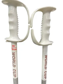 Used WORLD CUP Womens DH Ski Pole White 115 cm / 46 in