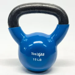 Used Yes NEOPRENE COATED Kettle Dumbbell (Each) Royal Blue 15 lb